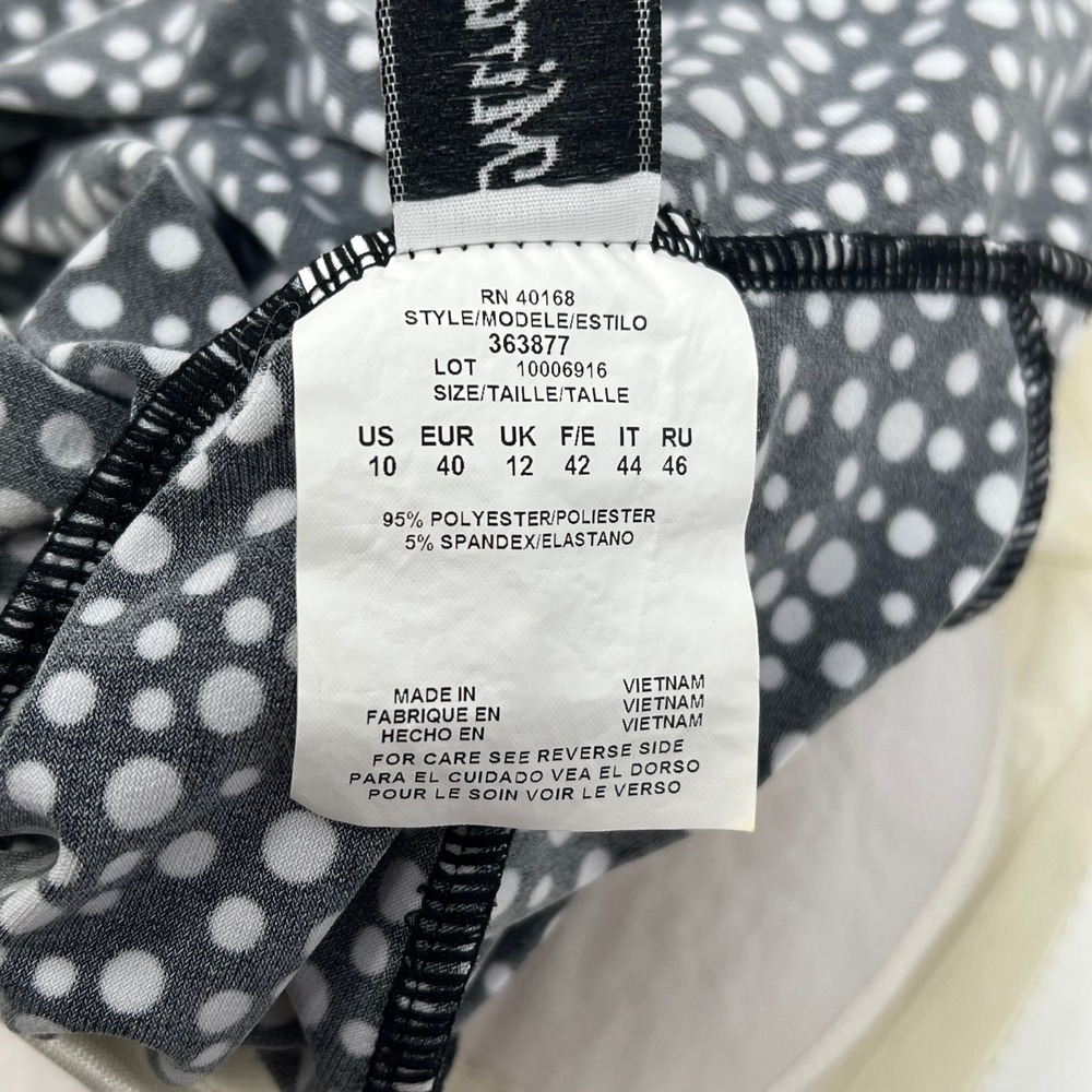 Miraclesuit Women Black White Polka Dot Tiered Ruffle Tankini Top Size 10 - Picture 6 of 10